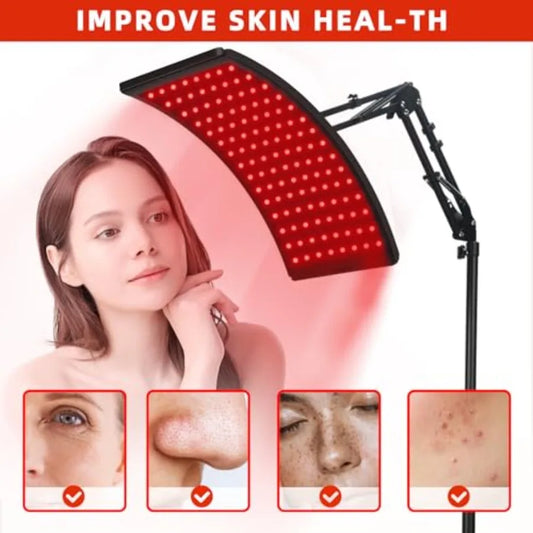 Red Light Therapy Lamp with Stand - 660nm & 850nm Full Body Device