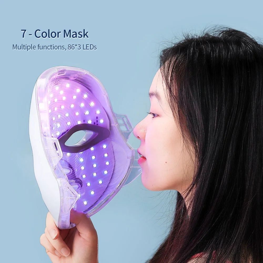 7 Color LED Light Therapy Face & Neck Mask - Anti-Aging Skin Rejuvenation