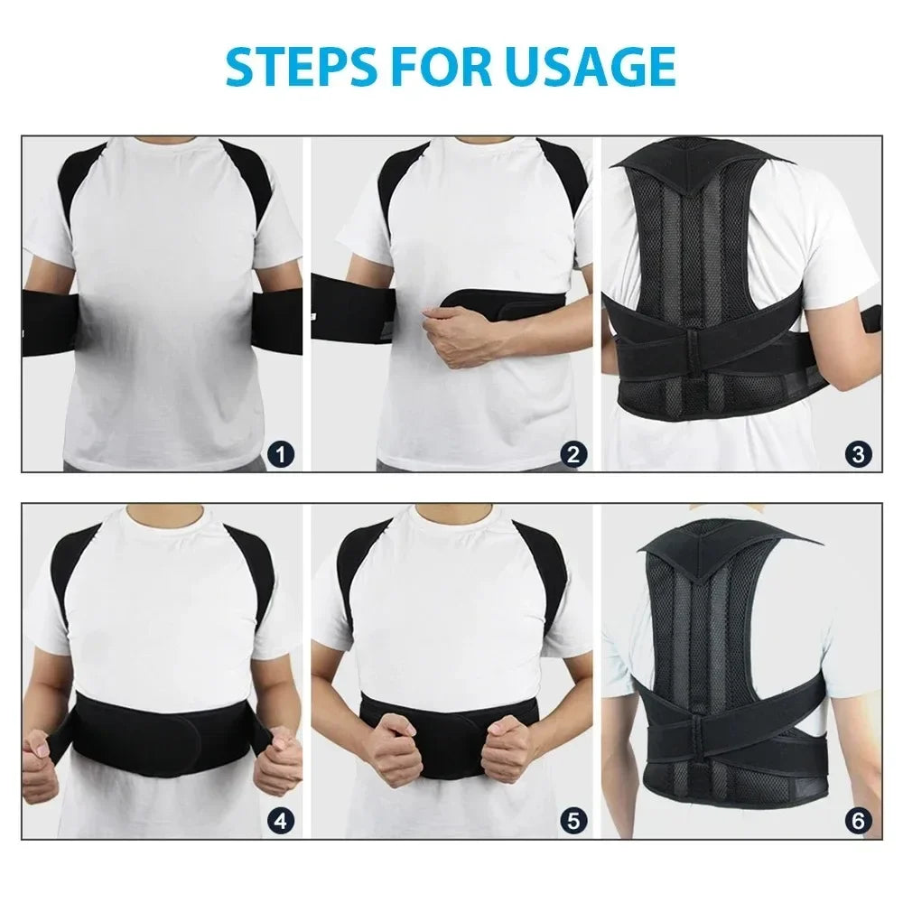 Posture Corrector for Women & Men - Back Brace Support Belt