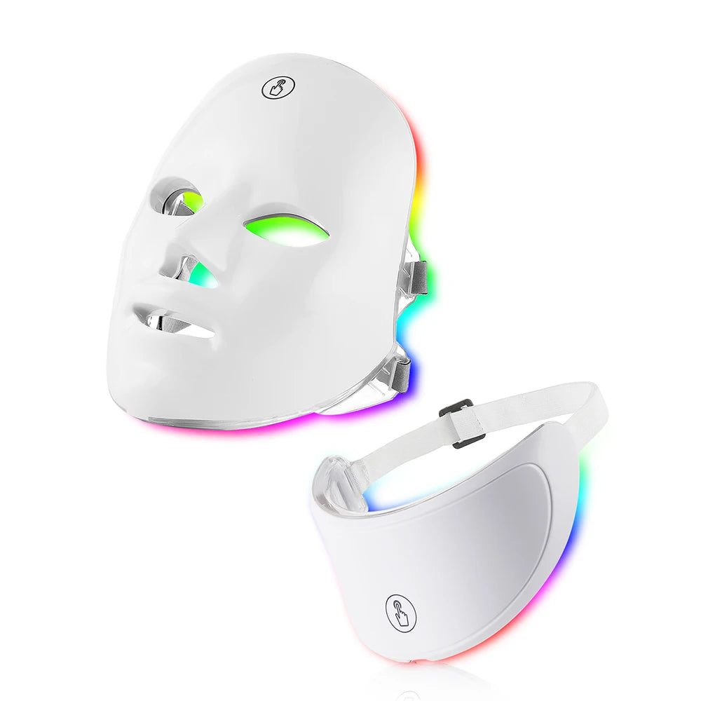 7 Color LED Light Therapy Face & Neck Mask - Anti-Aging Skin Rejuvenation