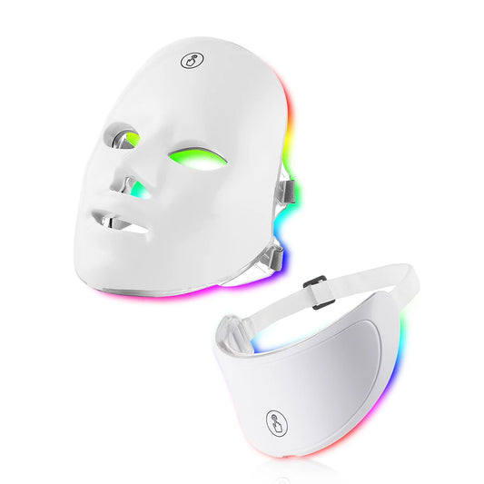 7 Color LED Light Therapy Face & Neck Mask - Anti-Aging Skin Rejuvenation