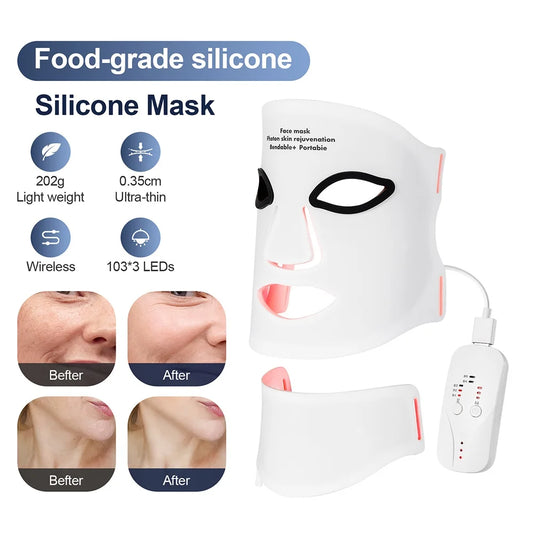 LED Red Light Therapy Face Mask - Anti-Aging & Skin Rejuvenation