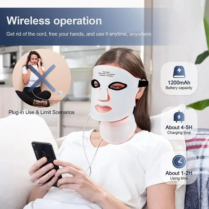 LED Red Light Therapy Face Mask - Anti-Aging & Skin Rejuvenation