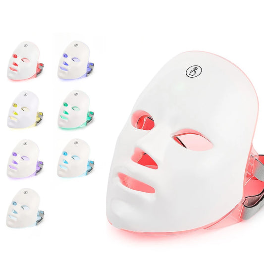 7 Color LED Light Therapy Face & Neck Mask - Anti-Aging Skin Rejuvenation