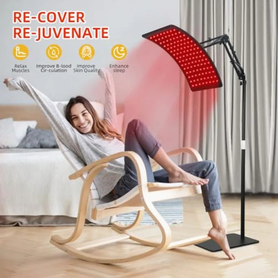 Red Light Therapy Lamp with Stand - 660nm & 850nm Full Body Device