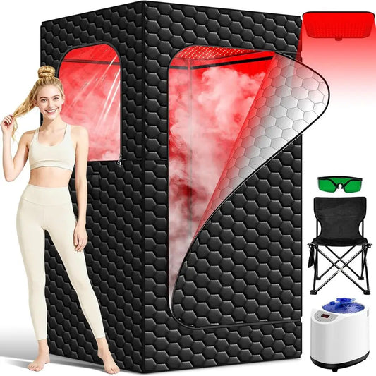 Portable Infrared Sauna Box - Red Light Steam Room for Home Use